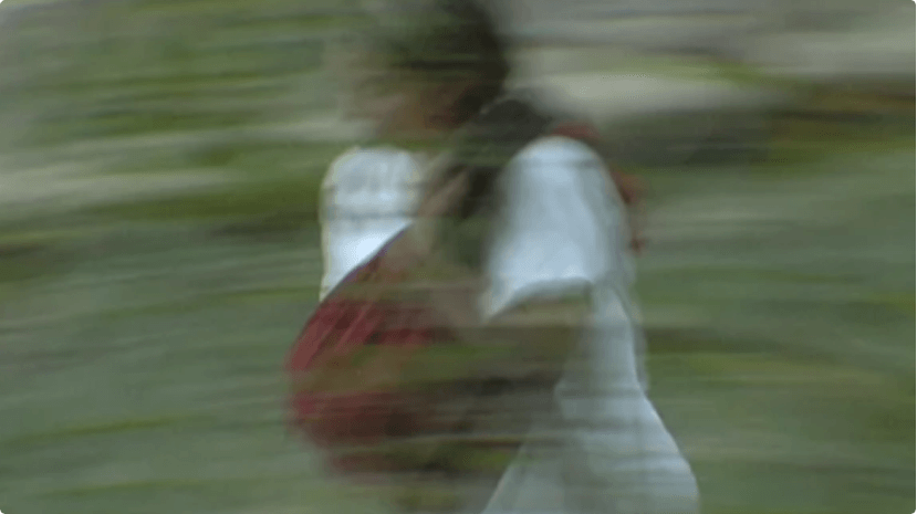 Sands of Silence film image of a woman fleeing