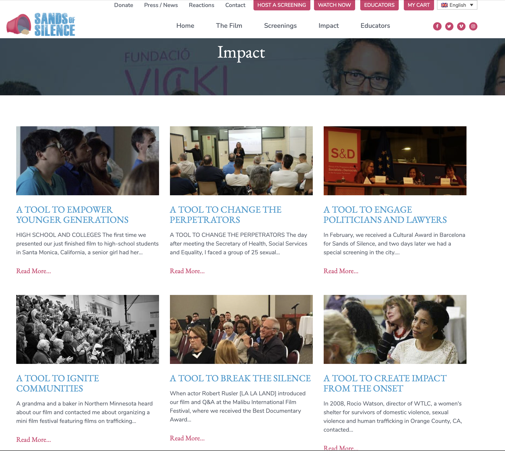 Sands of Silence Impact Page