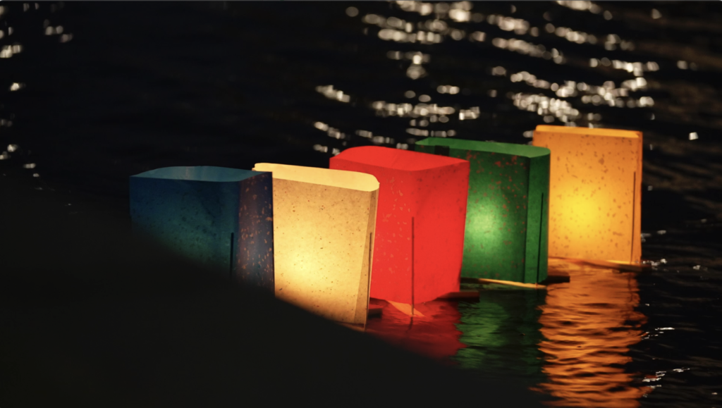 THE ISLAND_Lanterns on Hiroshima River